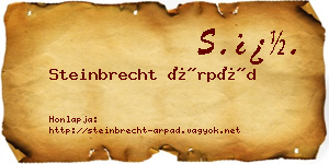 Steinbrecht Árpád névjegykártya