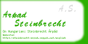 arpad steinbrecht business card